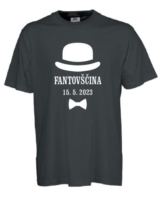 Črna majica s potiskanim motivom za fantovščino